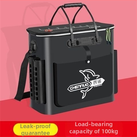 Сгъваема риболовна кофа от дебело EVA със презрамка за рамо за живи риби