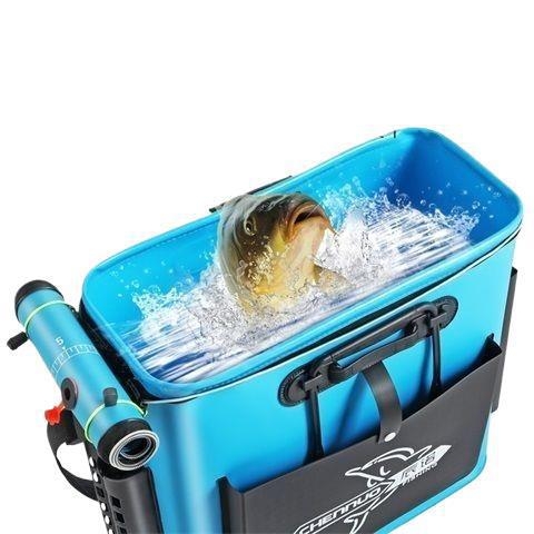 Сгъваема риболовна кофа от дебело EVA със презрамка за рамо за живи риби