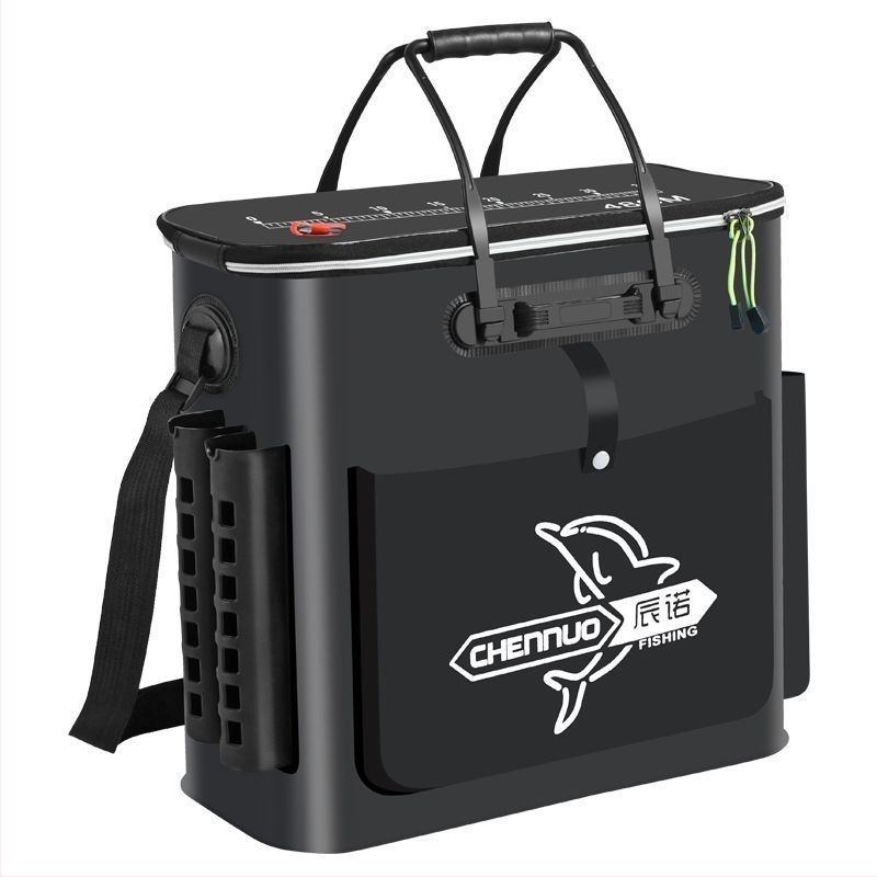 Сгъваема риболовна кофа от дебело EVA със презрамка за рамо за живи риби