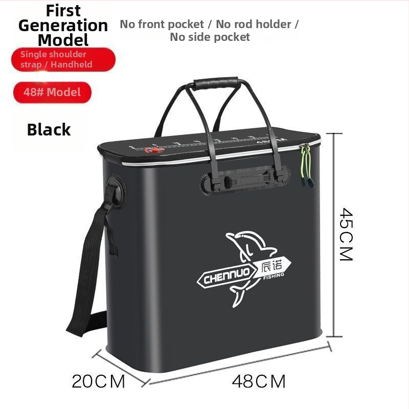 Сгъваема риболовна кофа от дебело EVA със презрамка за рамо за живи риби