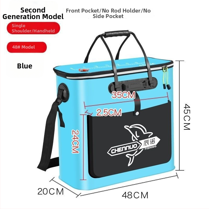 Сгъваема риболовна кофа от дебело EVA със презрамка за рамо за живи риби