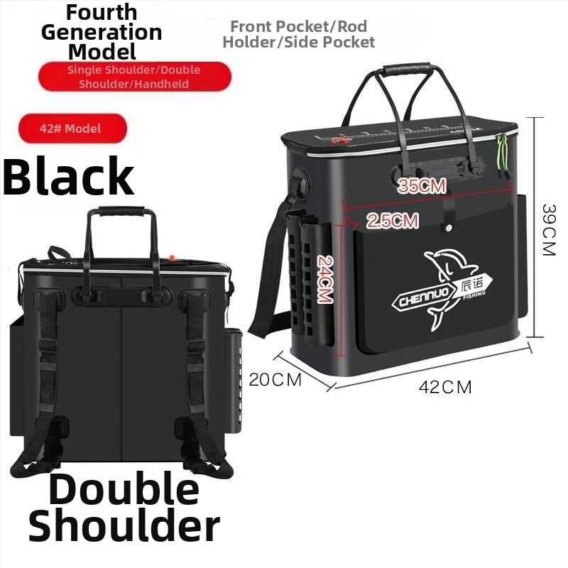 Сгъваема риболовна кофа от дебело EVA със презрамка за рамо за живи риби