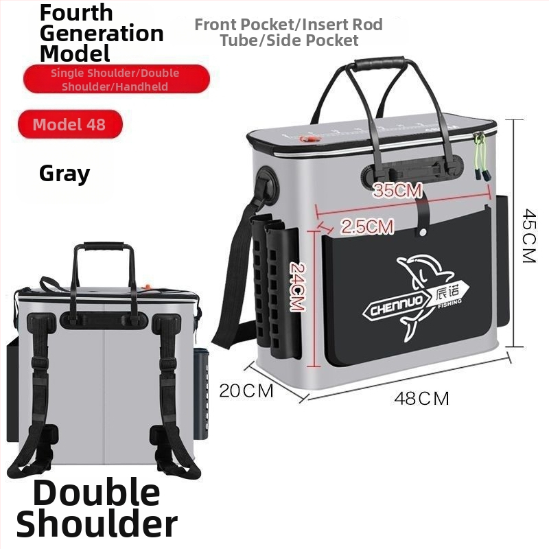 Сгъваема риболовна кофа от дебело EVA със презрамка за рамо за живи риби