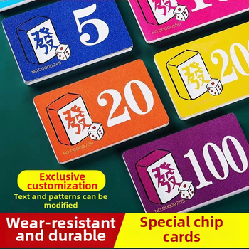 Tablă de scor pentru Mahjong și jocuri de cărți — plastic ABS, protecție anti-contrafacere, finisaj mat, rezistent la apă, uzură