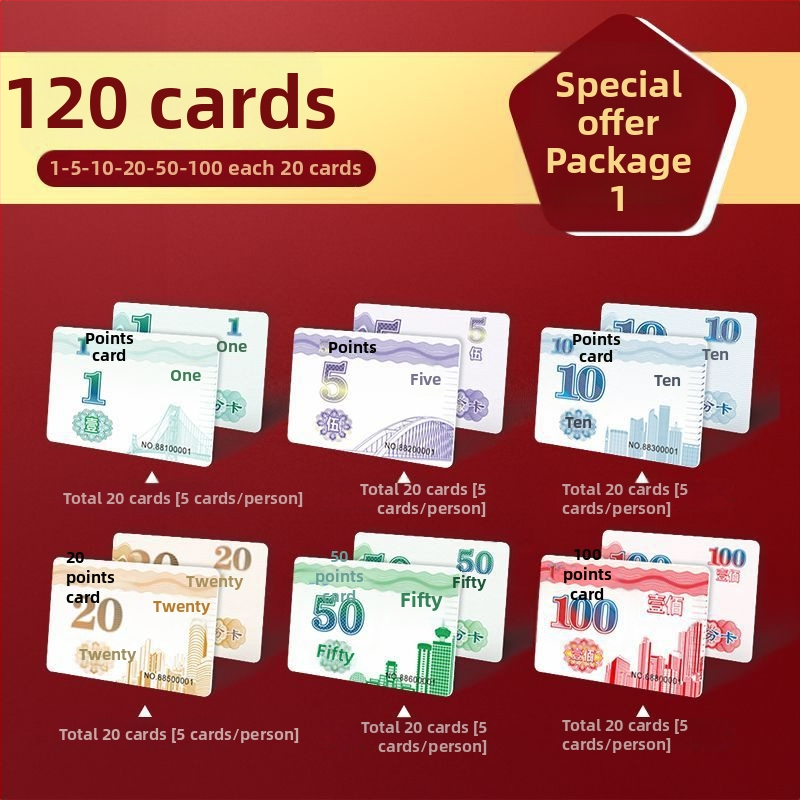 Tablă de scor pentru Mahjong și jocuri de cărți — plastic ABS, protecție anti-contrafacere, finisaj mat, rezistent la apă, uzură