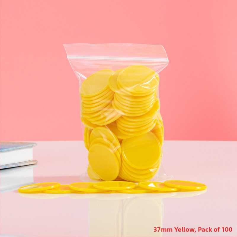 Jetoane educaționale - Monede circulare din plastic pentru premii la grădiniță (fără personalizare)