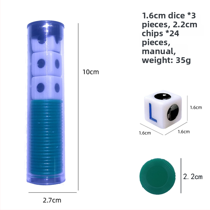 Left Center Right LRC Dice Set – acrilic, colțuri rotunjite, cutie personalizabilă, pentru jocuri de cărți și jocuri de societate