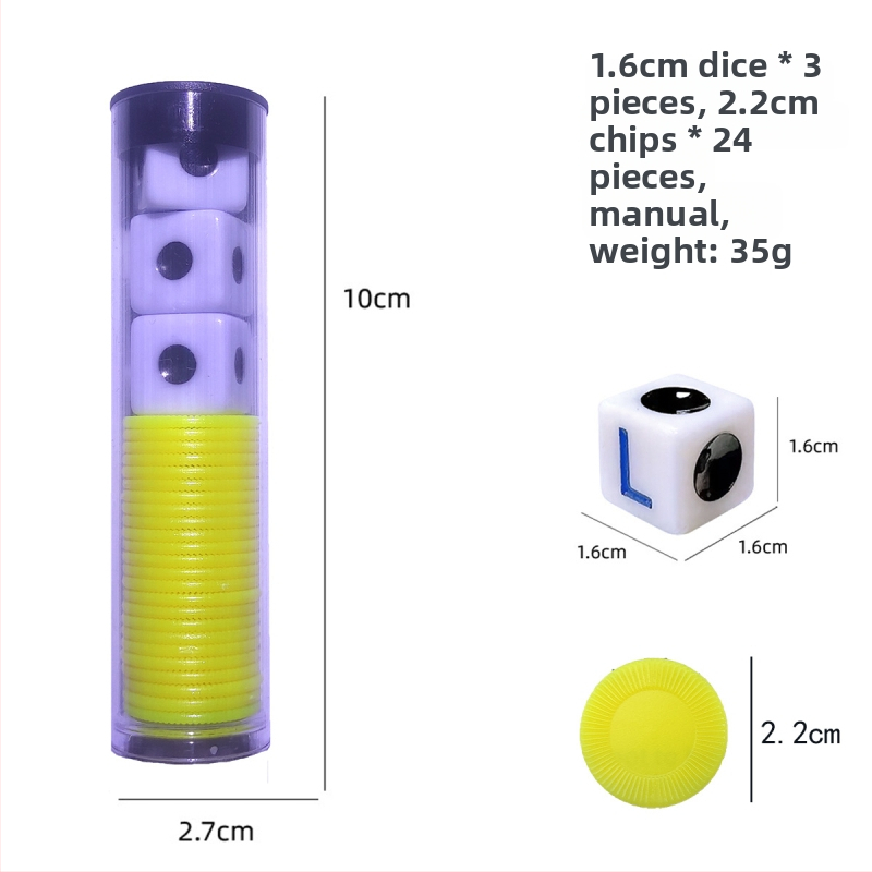 Left Center Right LRC Dice Set – acrilic, colțuri rotunjite, cutie personalizabilă, pentru jocuri de cărți și jocuri de societate