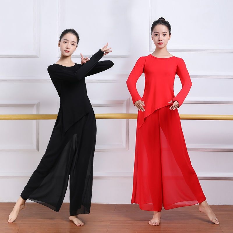 Moterų šokių komplektas: viršus su plačiomis kelnėmis – Modal audinys, pavasaris–vasara 2025, klasikiniai ir šiuolaikiniai šokiai