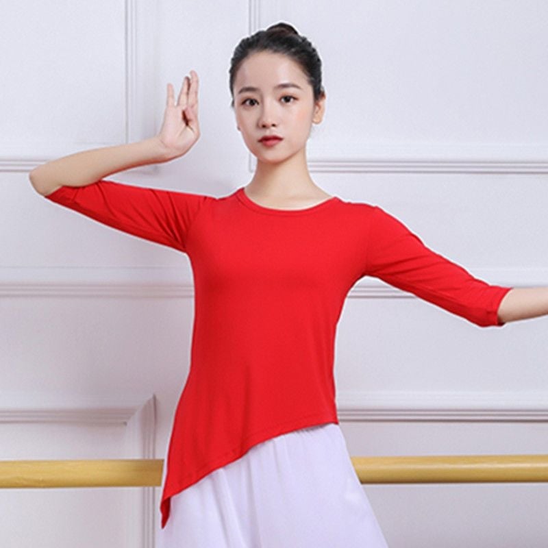 Moterų šokių komplektas: viršus su plačiomis kelnėmis – Modal audinys, pavasaris–vasara 2025, klasikiniai ir šiuolaikiniai šokiai