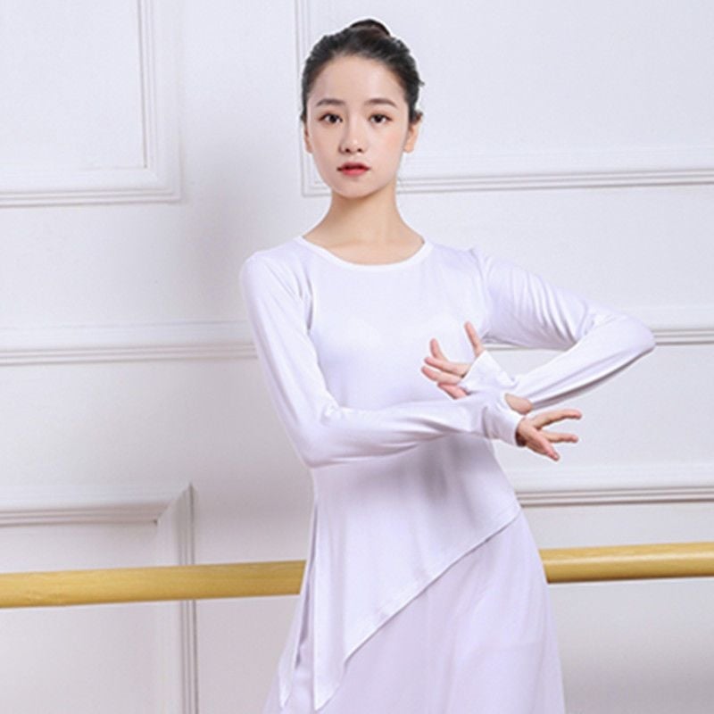 Moterų šokių komplektas: viršus su plačiomis kelnėmis – Modal audinys, pavasaris–vasara 2025, klasikiniai ir šiuolaikiniai šokiai