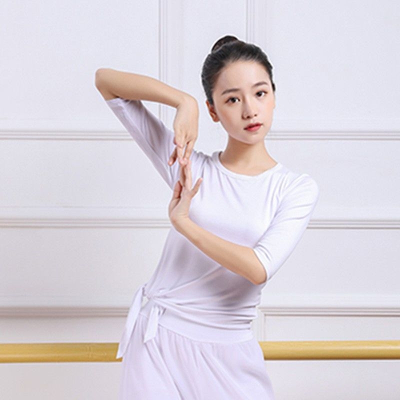 Moterų šokių komplektas: viršus su plačiomis kelnėmis – Modal audinys, pavasaris–vasara 2025, klasikiniai ir šiuolaikiniai šokiai