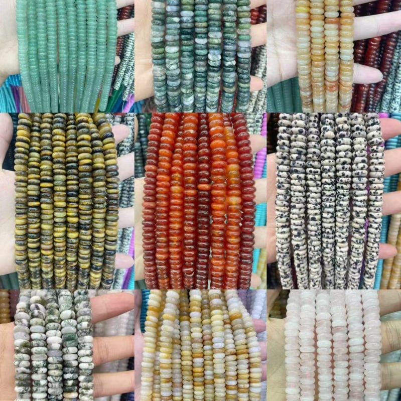 Χάντρες αβακού — Φυσικός Λίθος, Κομψό Σχέδιο, Λείανση και Γυάλισμα, Καλοκαίρι 2025