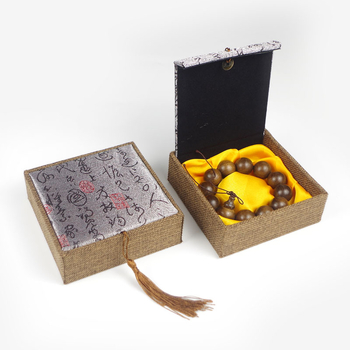 Kutija za nakit s motívom bakrene novčića na lanenom uzorku, papir/karton konstrukcija, karton pakiranje