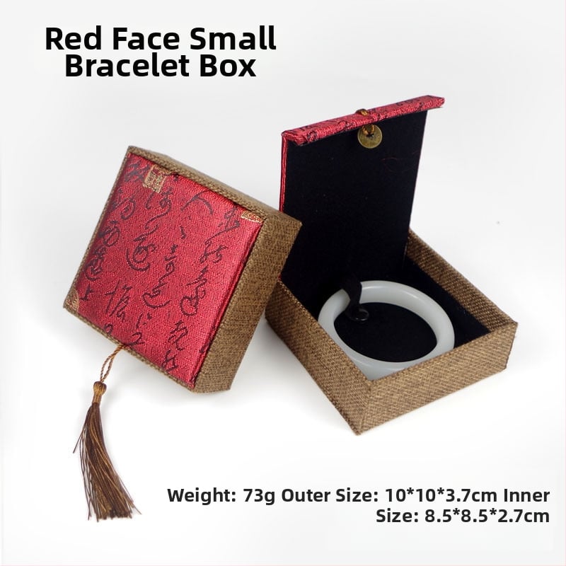 Kutija za nakit s motívom bakrene novčića na lanenom uzorku, papir/karton konstrukcija, karton pakiranje