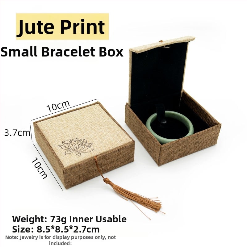 Kutija za nakit s motívom bakrene novčića na lanenom uzorku, papir/karton konstrukcija, karton pakiranje