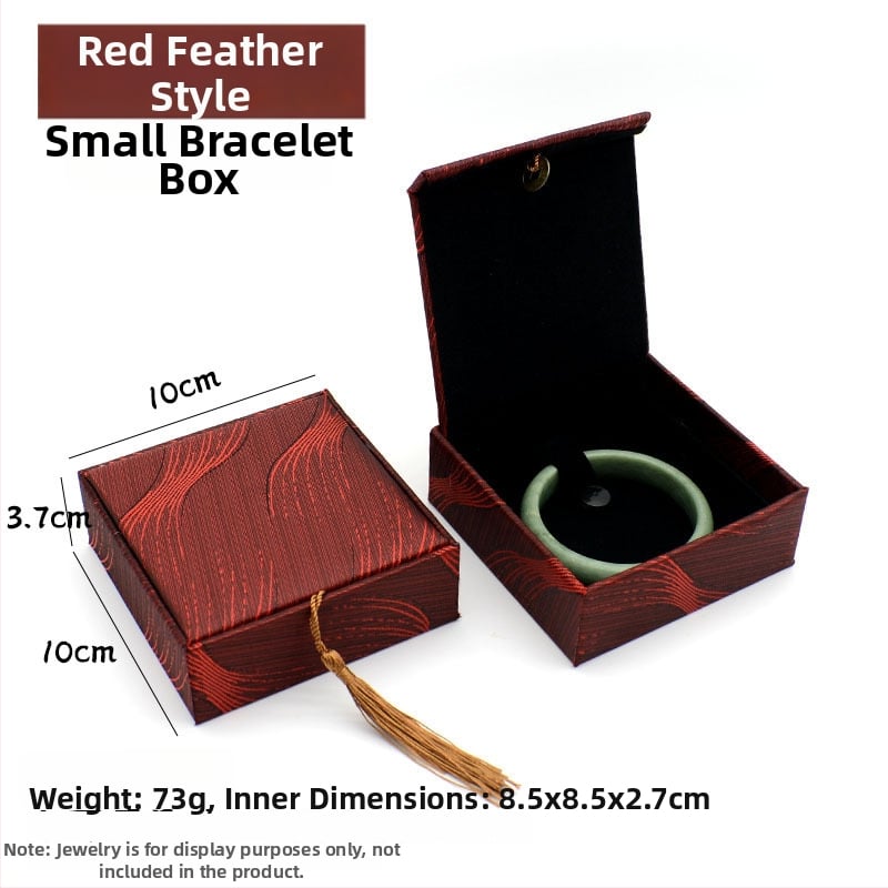 Kutija za nakit s motívom bakrene novčića na lanenom uzorku, papir/karton konstrukcija, karton pakiranje