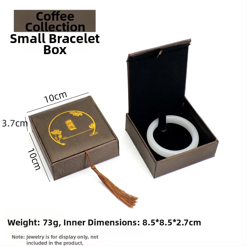 Kutija za nakit s motívom bakrene novčića na lanenom uzorku, papir/karton konstrukcija, karton pakiranje