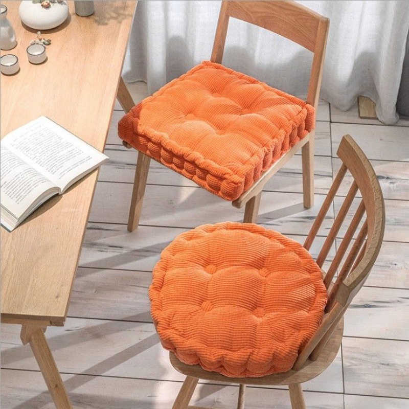 Jastuk za stolić, flanelni, okrugli oblik, jednofarbni uzorak, tatami stil