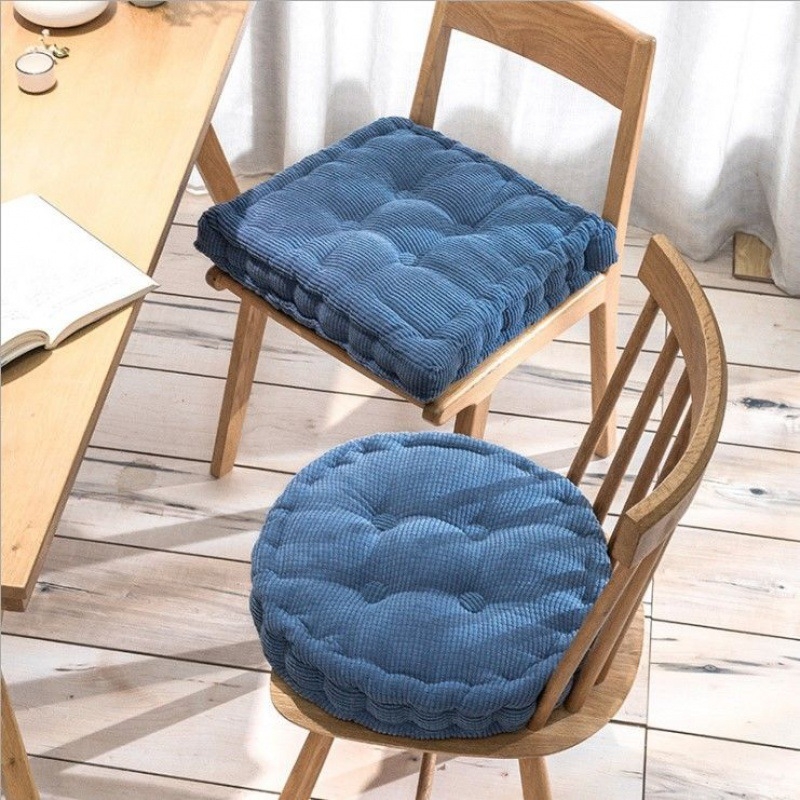 Jastuk za stolić, flanelni, okrugli oblik, jednofarbni uzorak, tatami stil