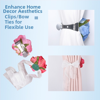 Užuolaidų dirželiai su dirbtinėmis rožių gėlėmis, Ming qian, poliesteris, šiuolaikinis minimalistinis stilius