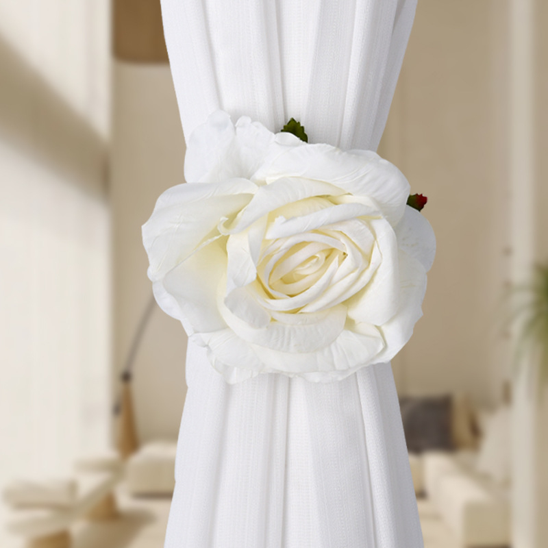 Užuolaidų dirželiai su dirbtinėmis rožių gėlėmis, Ming qian, poliesteris, šiuolaikinis minimalistinis stilius