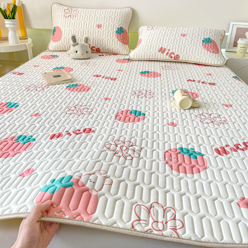 Latekso miego kilimėlis su silkscreen gėlių raštu; natūralus lateksas, latekso sudėtis 80-90%, šiuolaikinis minimalistinis stilius