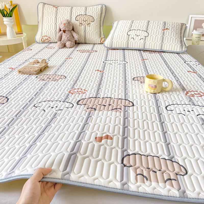 Latekso miego kilimėlis su silkscreen gėlių raštu; natūralus lateksas, latekso sudėtis 80-90%, šiuolaikinis minimalistinis stilius