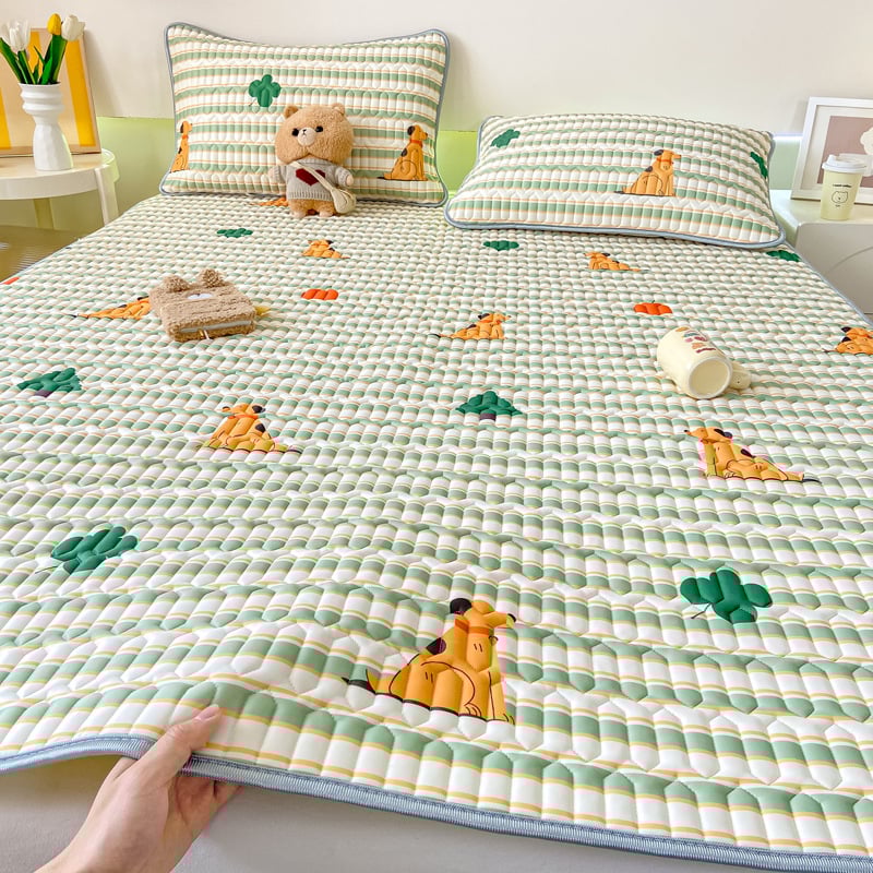 Latekso miego kilimėlis su silkscreen gėlių raštu; natūralus lateksas, latekso sudėtis 80-90%, šiuolaikinis minimalistinis stilius