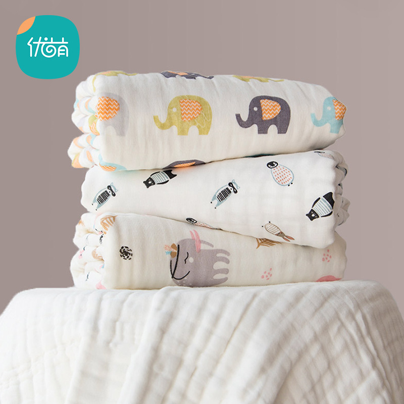 Κουβέρτα-πετσέτα μπάνιου για νεογνά - 100% βαμβάκι, 500 g+, Εκτυπωμένη, Απορροφητική, Φιλική προς το δέρμα