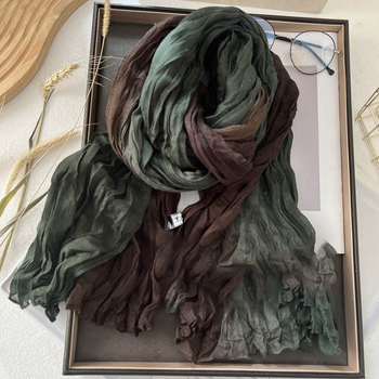 Шал – crepe тъкан, запазва топлината, пролетно-есенен сезон, произход Jinhua, 2025 пролет