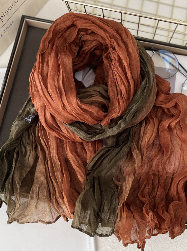 Шал – crepe тъкан, запазва топлината, пролетно-есенен сезон, произход Jinhua, 2025 пролет