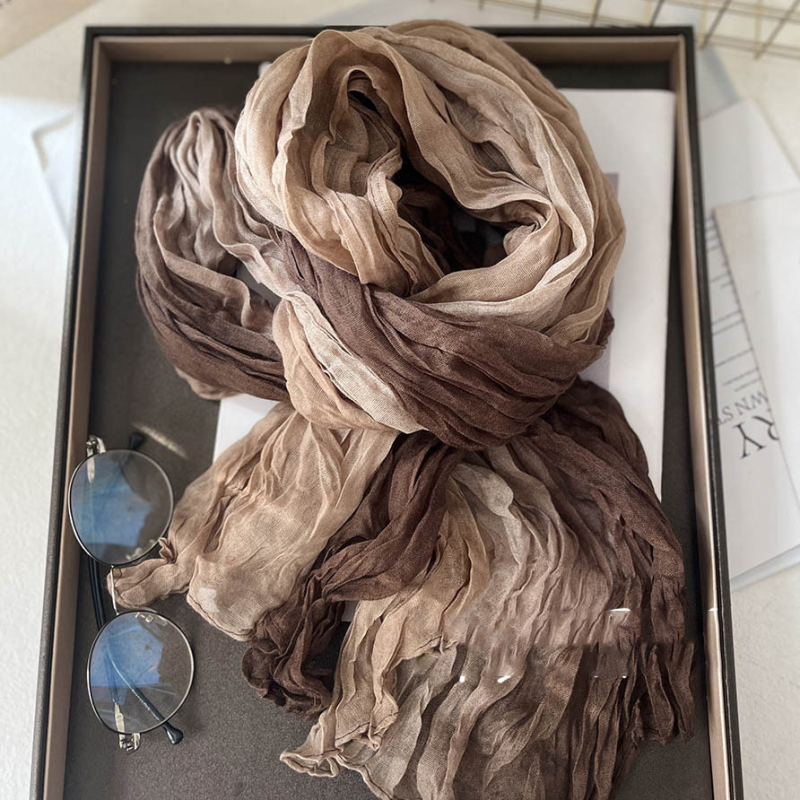 Шал – crepe тъкан, запазва топлината, пролетно-есенен сезон, произход Jinhua, 2025 пролет