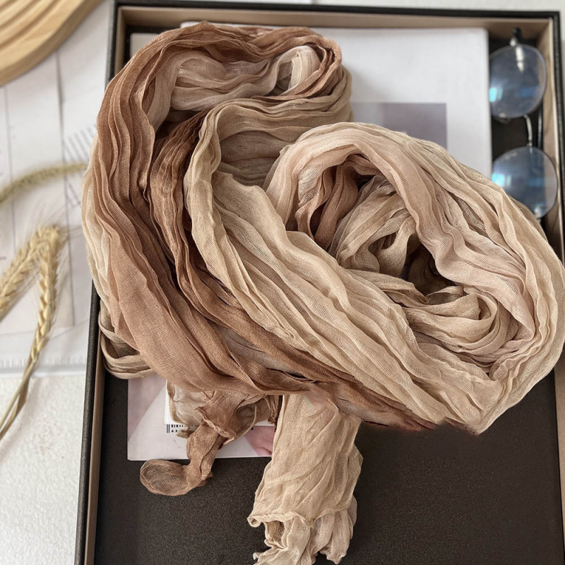 Шал – crepe тъкан, запазва топлината, пролетно-есенен сезон, произход Jinhua, 2025 пролет