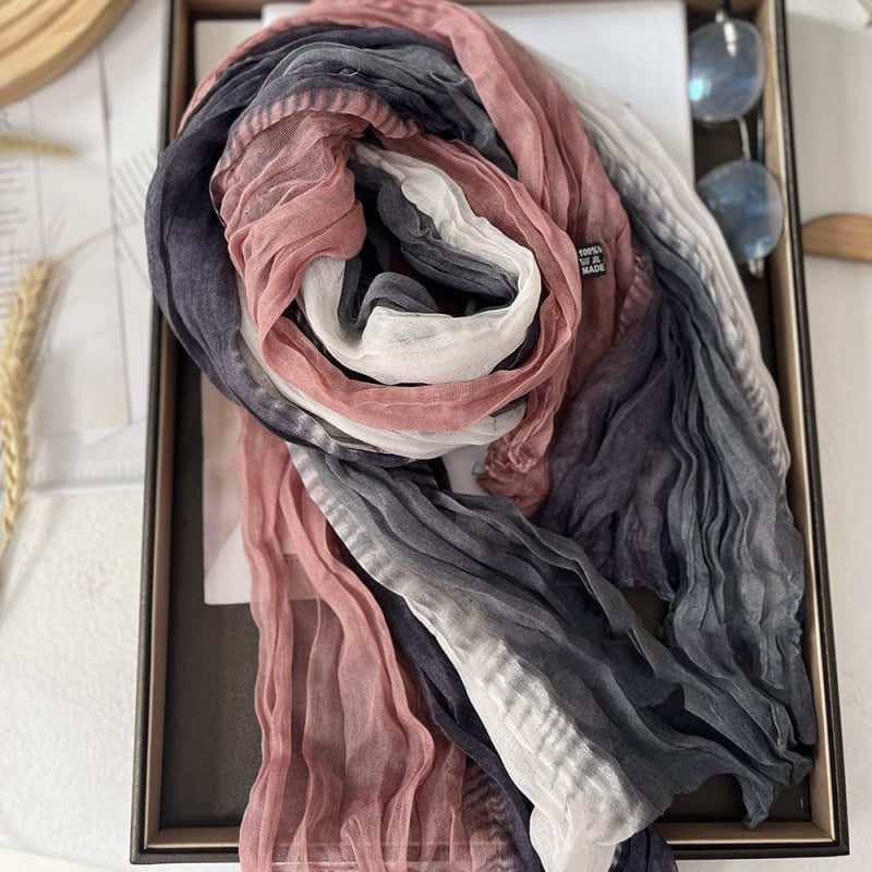 Шал – crepe тъкан, запазва топлината, пролетно-есенен сезон, произход Jinhua, 2025 пролет