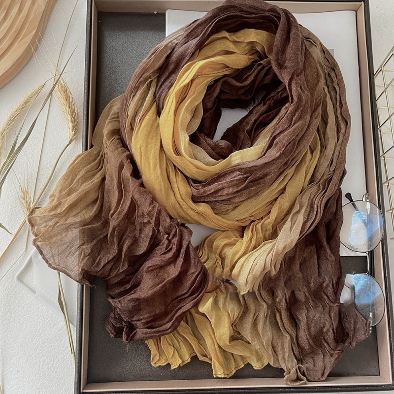 Шал – crepe тъкан, запазва топлината, пролетно-есенен сезон, произход Jinhua, 2025 пролет