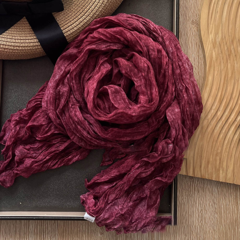 Шал – crepe тъкан, запазва топлината, пролетно-есенен сезон, произход Jinhua, 2025 пролет