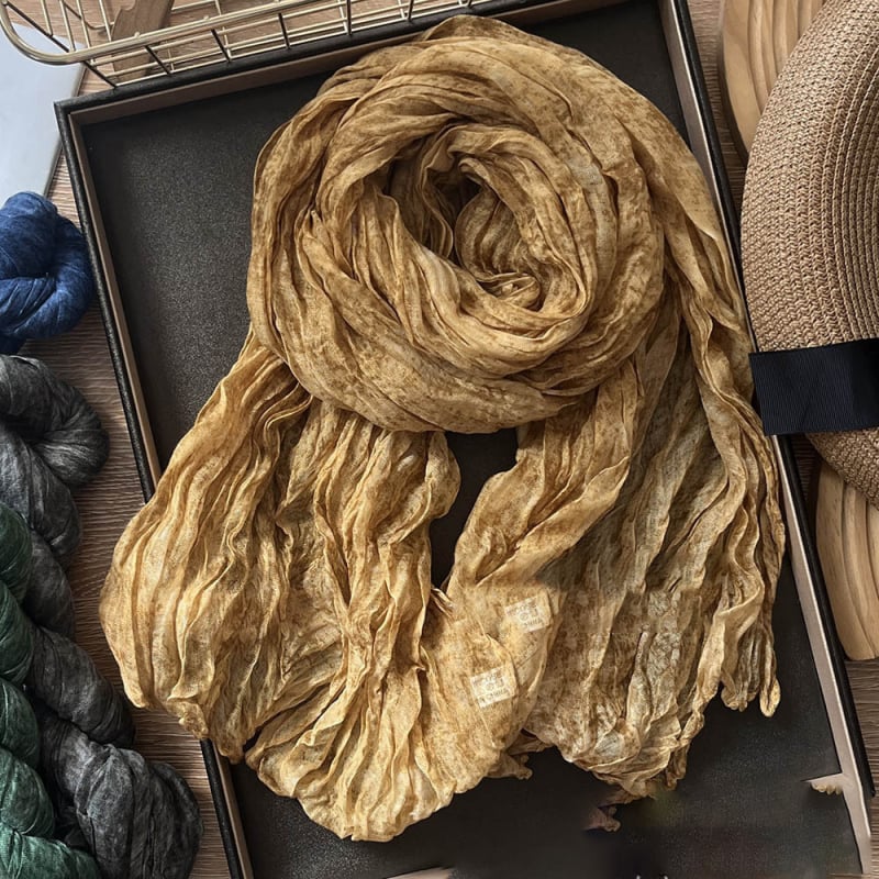 Шал – crepe тъкан, запазва топлината, пролетно-есенен сезон, произход Jinhua, 2025 пролет