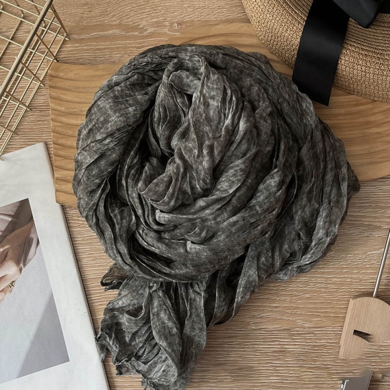 Шал – crepe тъкан, запазва топлината, пролетно-есенен сезон, произход Jinhua, 2025 пролет