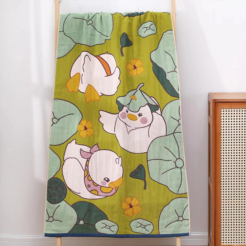 Pamuk gazasta ručnik za kupanje, četiri sloja, Jacquard, 100% pamuk, 32S pređa, težina 300–400 g