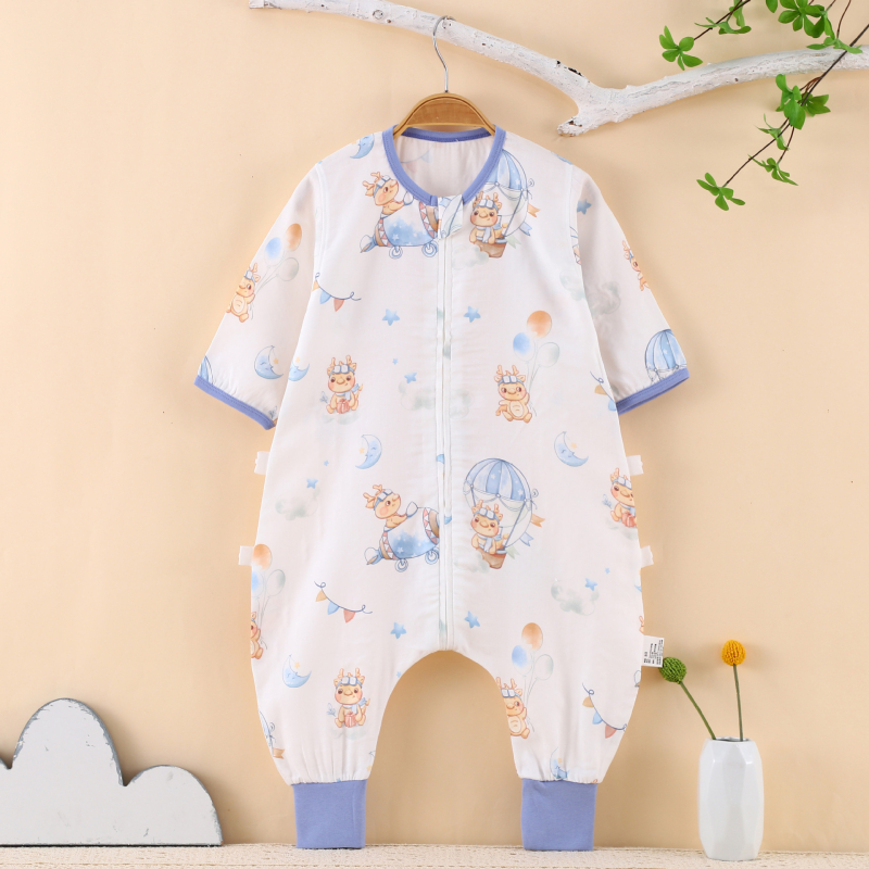 Vaikų miego maišelis iš bambuko pluošto; lengvas vasaros modelis; trilypė konstrukcija (audinys, pamušalas, užpildas) iš bambuko pluošto; nailoninis užtrauktukas; drėgmės valdymas; tinkamas kūdikiams ir vaikams (0–6 m.)