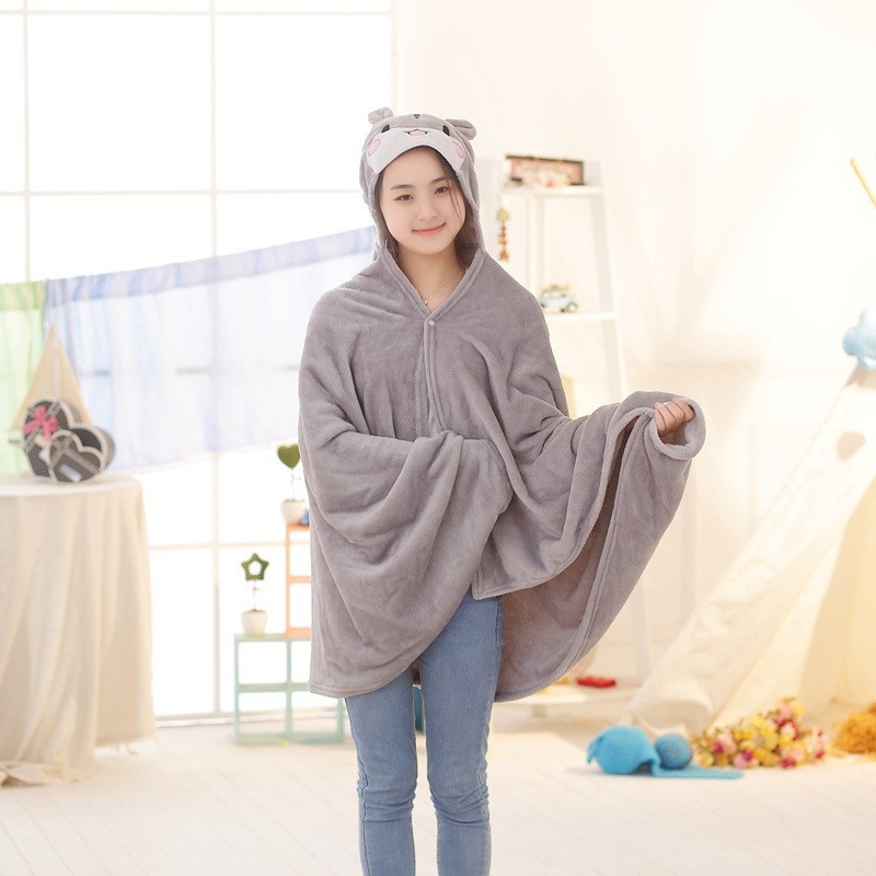 May Velvet Kapuutsiga Coral Fleece tekk Cartoon Panda kujundusega, 300 g, kevad ja sügis