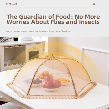 Wenwan hingav toidukate, kokkupandav söögilaua kate, võrgust disain, tolmu ja putukate vastane kaitse koduseks kasutuseks