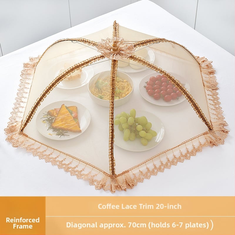 Wenwan hingav toidukate, kokkupandav söögilaua kate, võrgust disain, tolmu ja putukate vastane kaitse koduseks kasutuseks