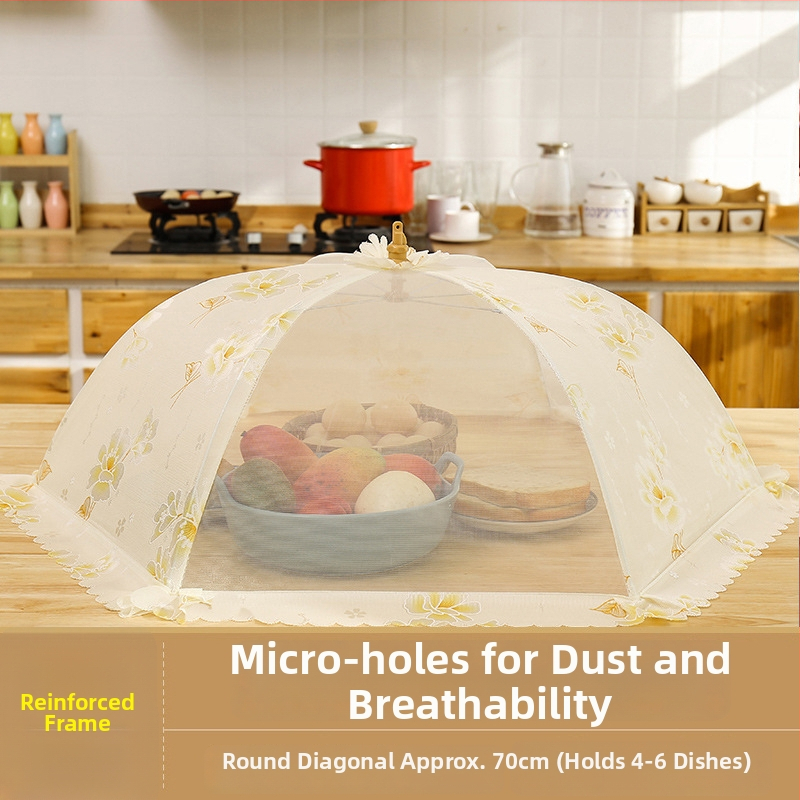 Wenwan hingav toidukate, kokkupandav söögilaua kate, võrgust disain, tolmu ja putukate vastane kaitse koduseks kasutuseks