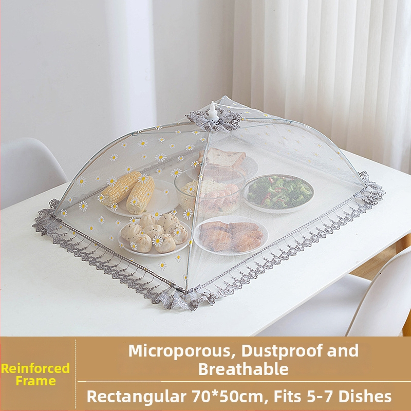 Wenwan hingav toidukate, kokkupandav söögilaua kate, võrgust disain, tolmu ja putukate vastane kaitse koduseks kasutuseks