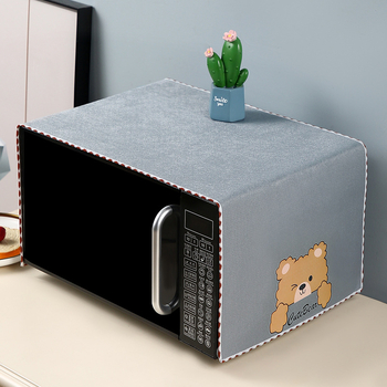 Mikroviļņu krāsns pārsegs, lina audums, mūsdienīgs vienkāršs stils, putekļu aizsargs/dīvāna pārsegs/gaisa kondicioniera pārsegs