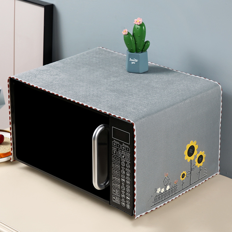 Mikroviļņu krāsns pārsegs, lina audums, mūsdienīgs vienkāršs stils, putekļu aizsargs/dīvāna pārsegs/gaisa kondicioniera pārsegs