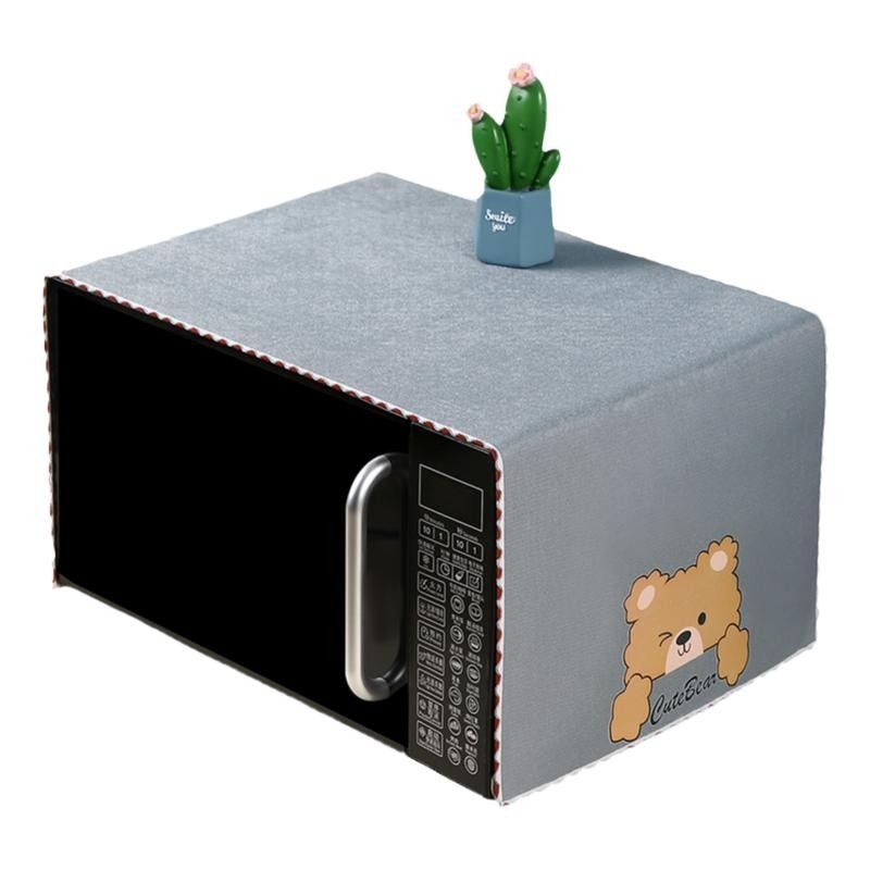 Mikroviļņu krāsns pārsegs, lina audums, mūsdienīgs vienkāršs stils, putekļu aizsargs/dīvāna pārsegs/gaisa kondicioniera pārsegs