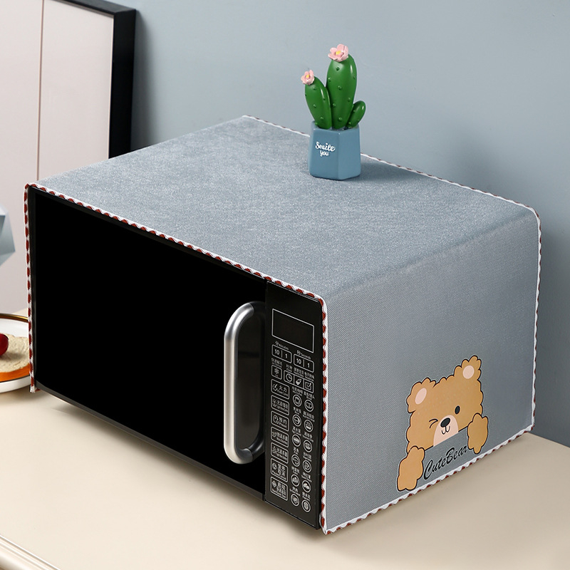 Mikroviļņu krāsns pārsegs, lina audums, mūsdienīgs vienkāršs stils, putekļu aizsargs/dīvāna pārsegs/gaisa kondicioniera pārsegs